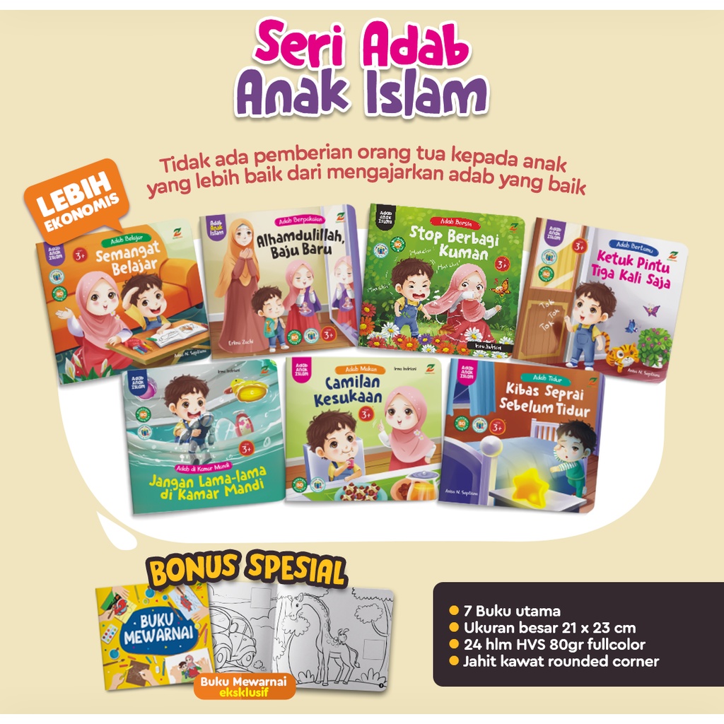 

Seri Adab Anak Islam Paket Ekonomis. Ziyad