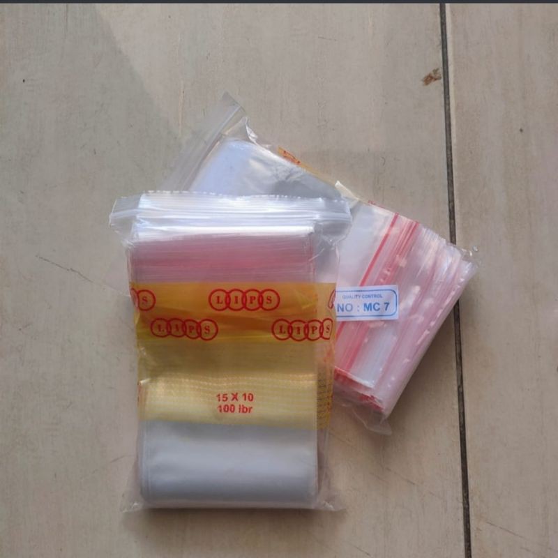 plastik klip uk 10x15 cm (100 pcs) | plastik obat | ziplock