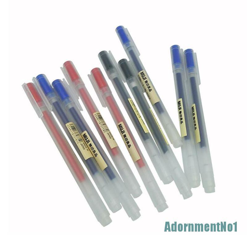 (AdornmentNo1) Muji Moma 5pcs / Set Pulpen Tinta Gel 0.38mm / 0.5mm Tidak Beracun