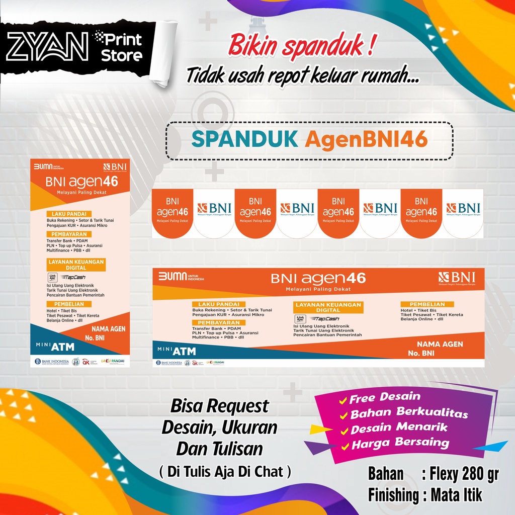 Spanduk Banner Agen BNI 46