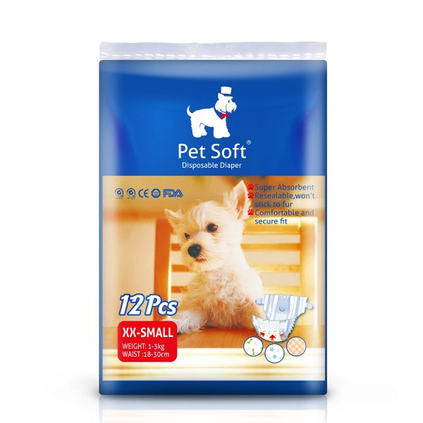 Pet Soft Diaper XXS Popok Anjing Kucing Betina Jantan Pampers Diapers