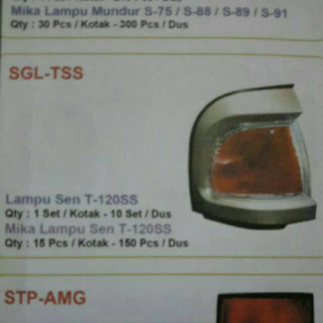 Lampu Sein/ Sen Samping. Signal Lamp Colt T120SS. Harga perset (2pc)