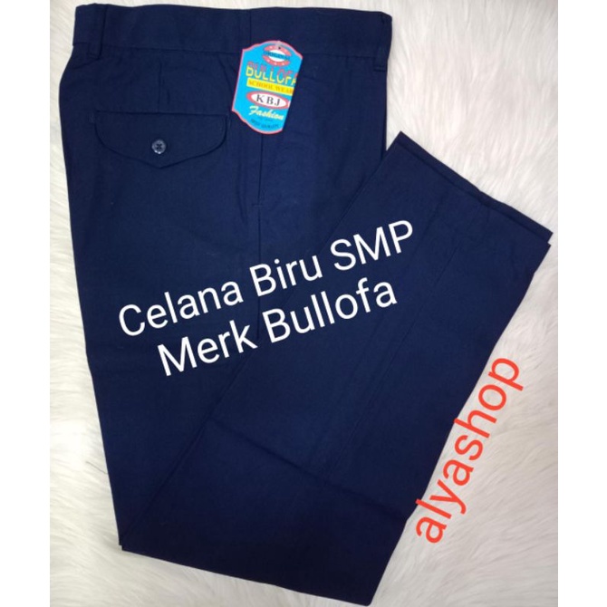 Celana Panjang SMP Biru Merek Bullofa