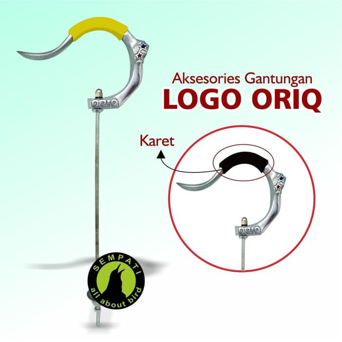 GANTUNGAN SANGKAR BURUNG LOGO ORIQ SILVER ORIQ JAYA