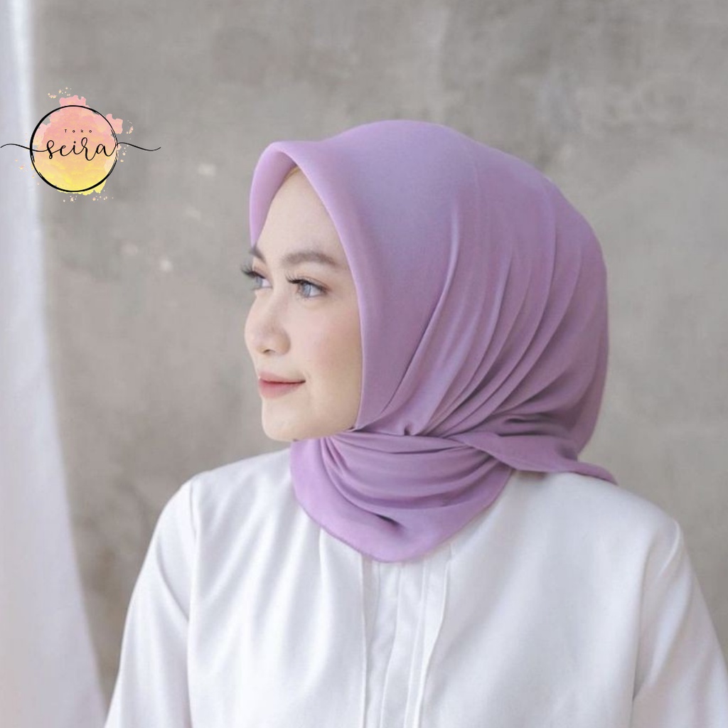 [BISA COD] Bella Square Hijab Segiempat / Kerudung Segi Empat Bella Square / Jilbab Segiempat Bela (Kain Tebal Adem Tidak Menerawang)-Lilac
