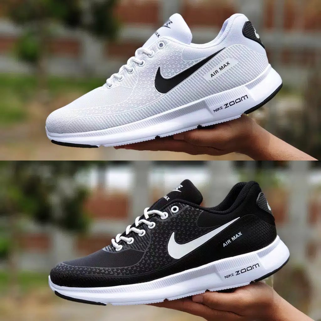 Sepatu Running Olahraga Sport Nike Zoom Knit / Pria Wanita / Putih