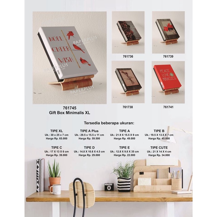 

Kotak kado/Kotak Hadiah/Gift Box Minimalis XL_Noel Cheer Widh Bird