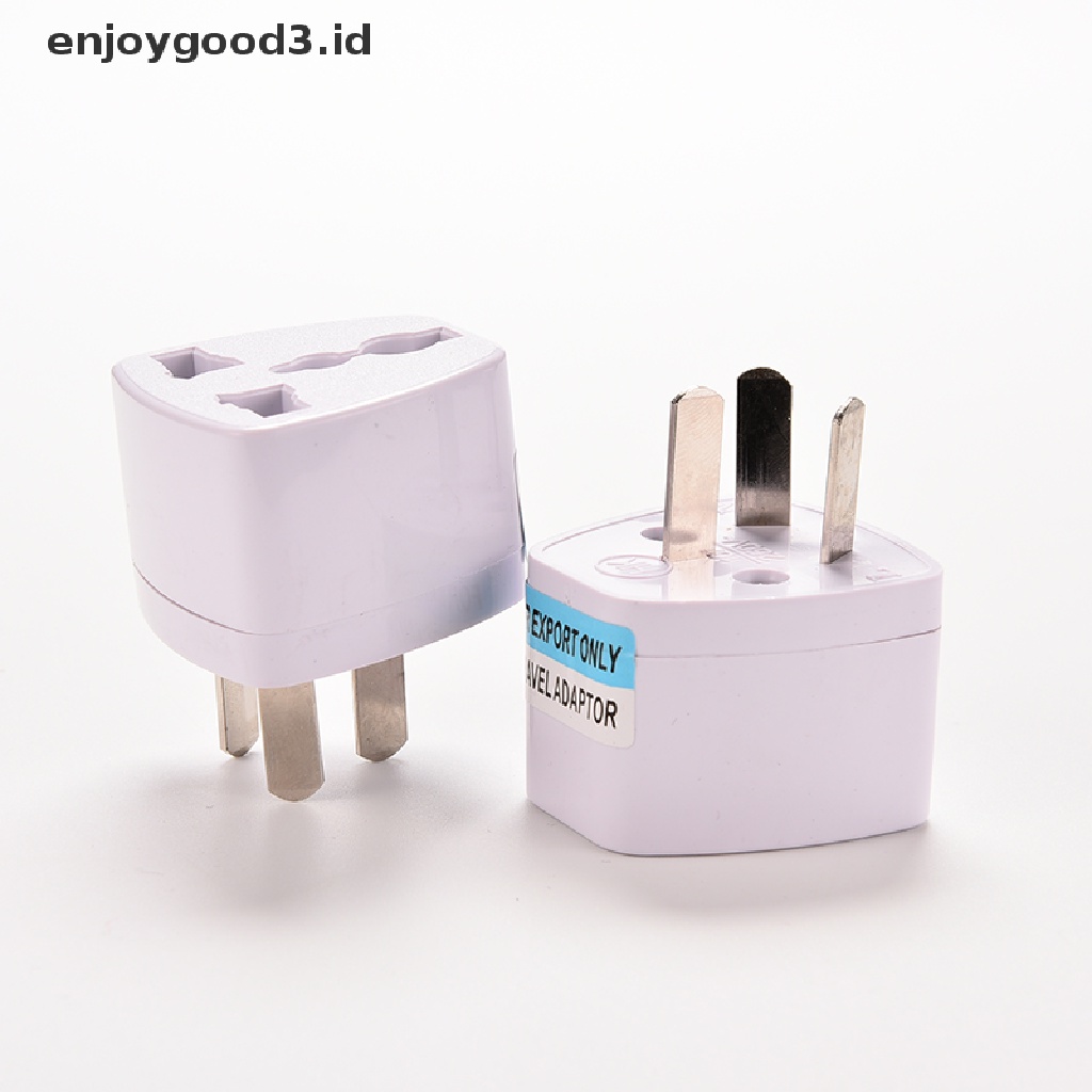 Adapter Konverter Power AC 3 pin Plug US EU Universal Ke AU Australia Untuk Travel