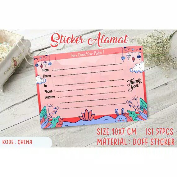 

SWEETIES - STICKER ALAMAT PENGIRIMAN MOTIF CHINESE STIKER