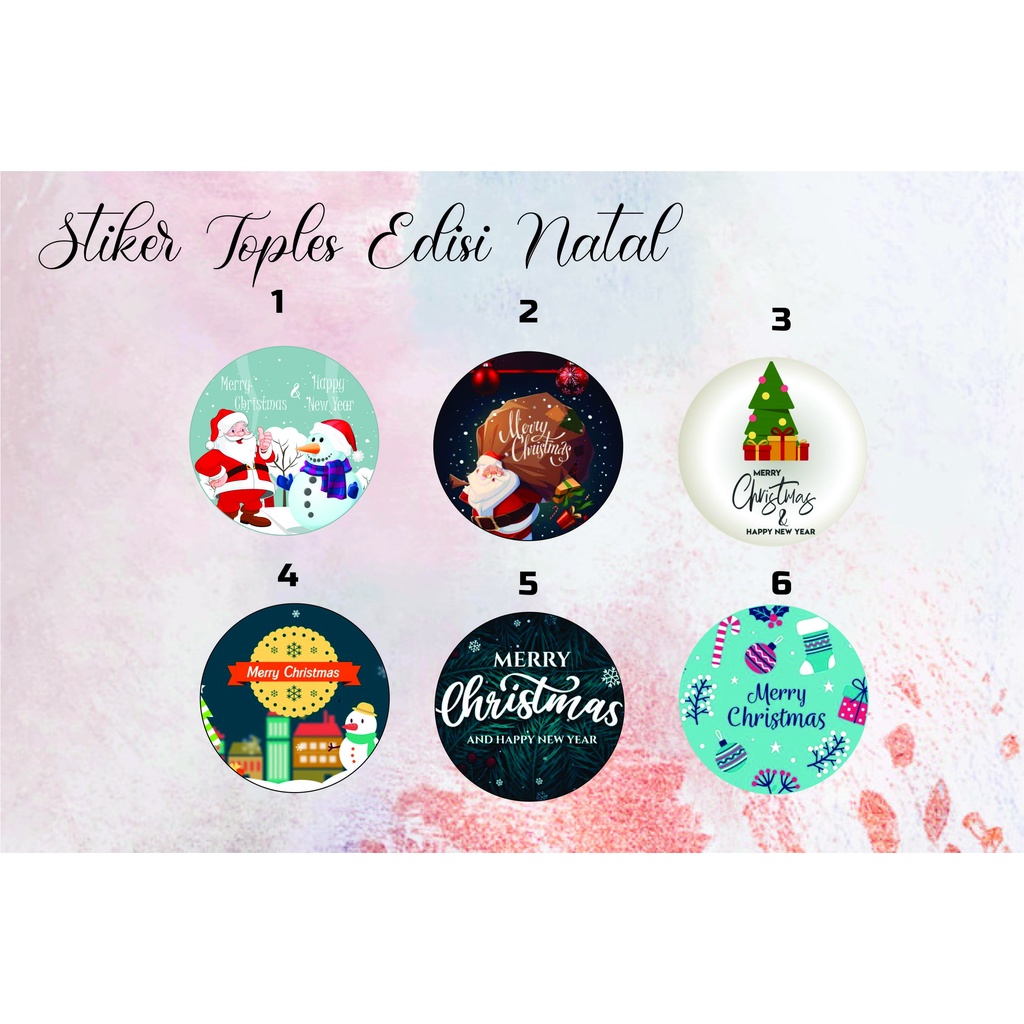 Stiker Bulat - Stiker Toples Edisi Natal