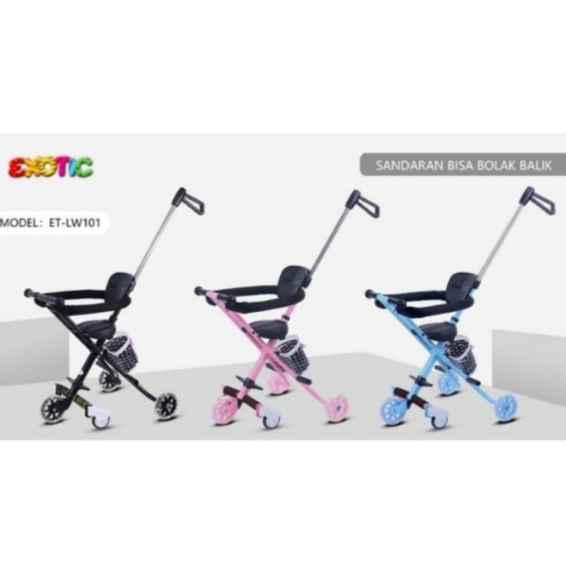 MAGIC STROLLER EXOTIC LW101 TRAVELLER ET LW 008 ET LW-101 SANDARAN BOLAK-BALIK TRIKE DORONGAN ANAK STROLLER BAYI