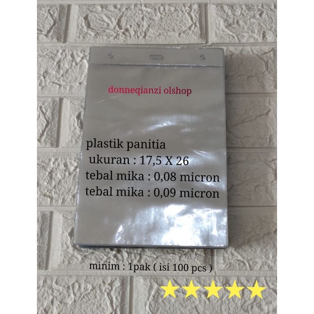 

HenJO plastik panitia , plastik nameteg , 17,5 X 26 cm , minim : 1 pak ( isi 100 pcs )