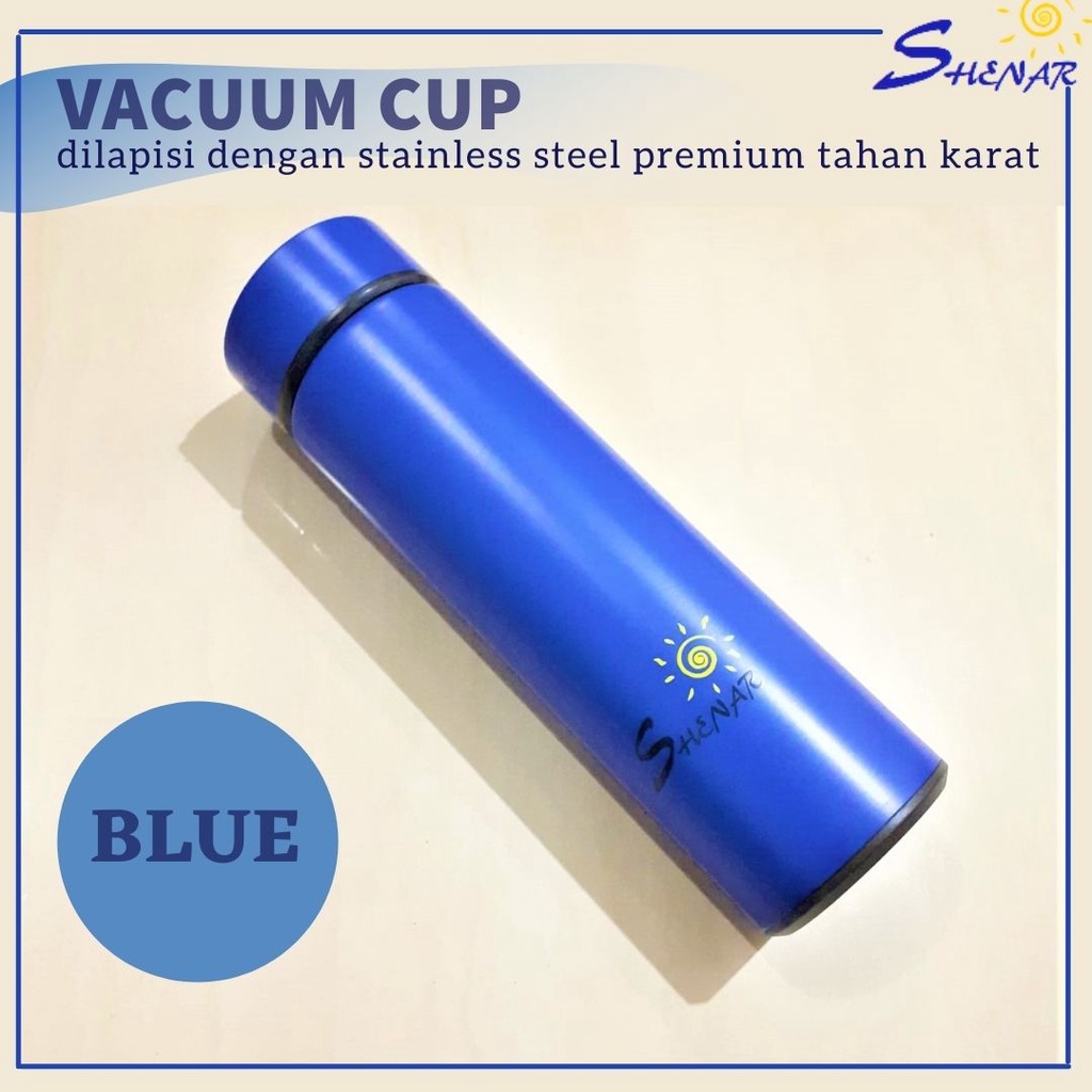 SHENAR TERMOS BOTOL AIR MINUM STAINLESS STEEL THERMOS LED BOTOL POLOS 500ML KEDAP UDARA VACUUM CUP TEMPARATUR