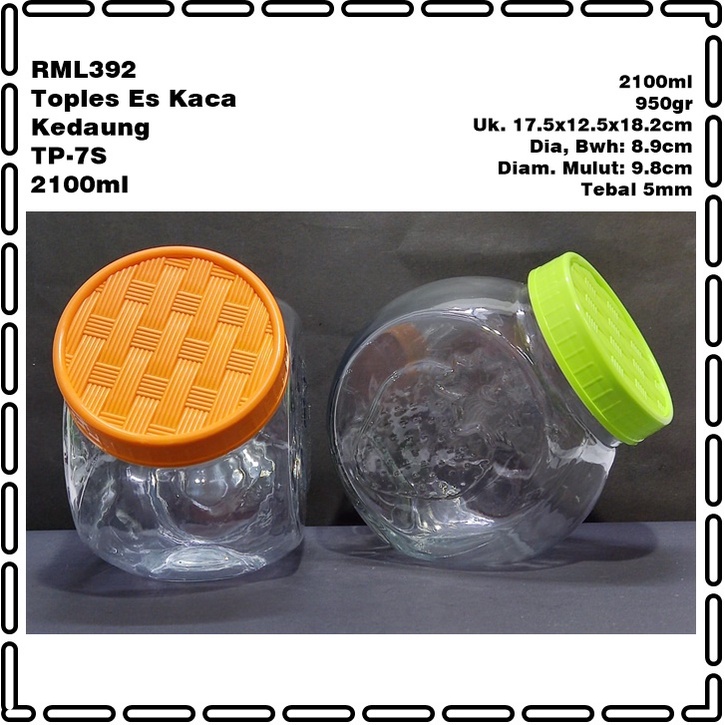 Toples Cendol/Toples Jadul/Toples Es Campur Kaca Kedaung Strawbei TP-7S 2100ml