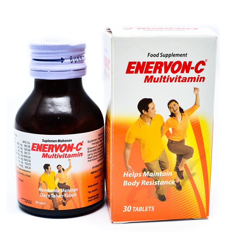 Enervon C Botol 30 tablet | Enervon-C Active // Multivitamin imun Tubuh