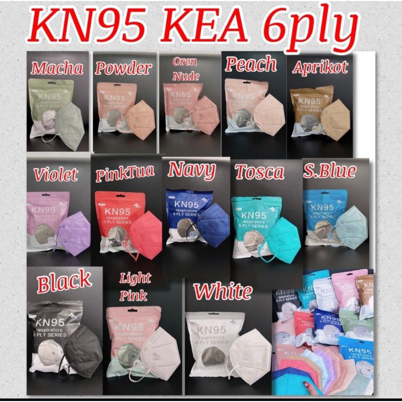 MASKER KN95  KEA 6PLY ISI 10 LEMBAR