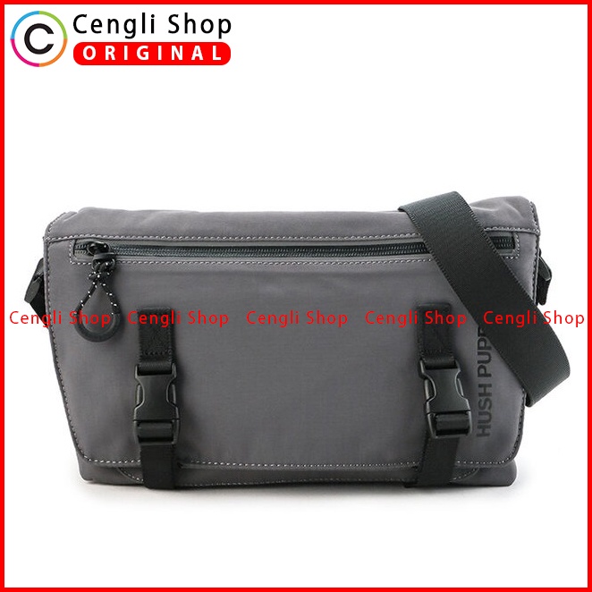 TAS SELEMPANG PRIA HUSH PUPPIES SLING BAG ORIGINAL ABU-ABU GREY HM132