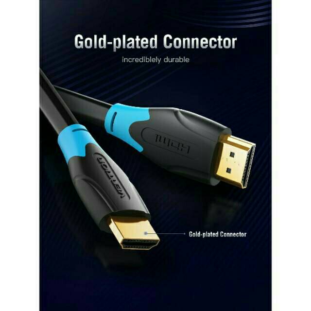 [COD] KABEL HDTV VENTION AAC 1.5 METER 3D V2.0 4K UHD 1.5M / BISA DARI LAPTOP PS3 KE TV LED &amp; PROYEKTOR