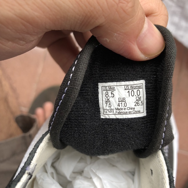 tag size vans old skool original