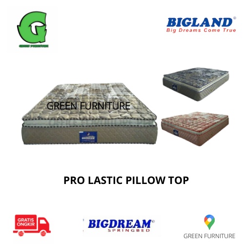 springbed bigland bigdream pro lastic pillow top matras kasur spring bed murah tempat tidur