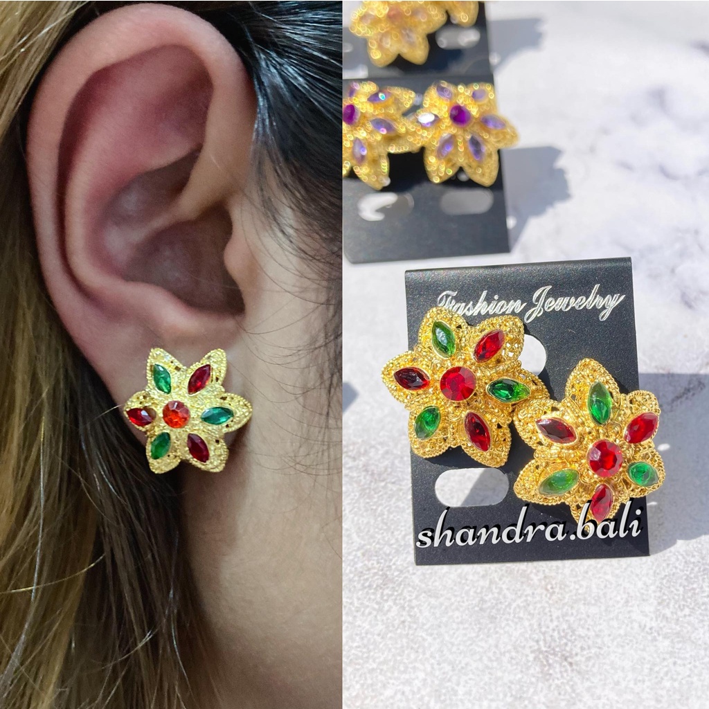 Anting / Sumpel Alpaka Baruna Aksesoris Perhiasan Kebaya Bali