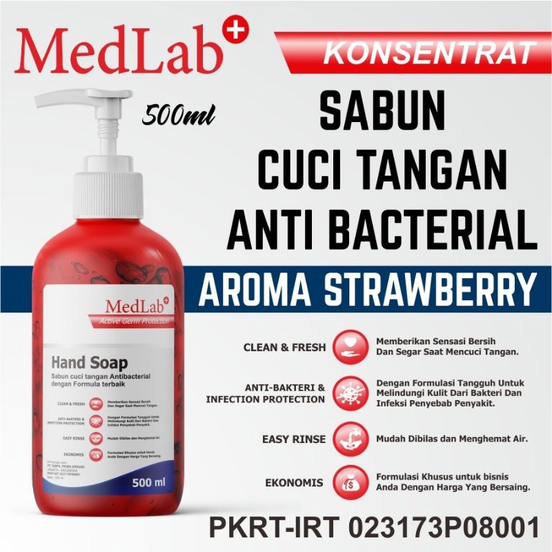 Hand Soap Sabun Cuci Tangan Medlab 500ml Konsentrat