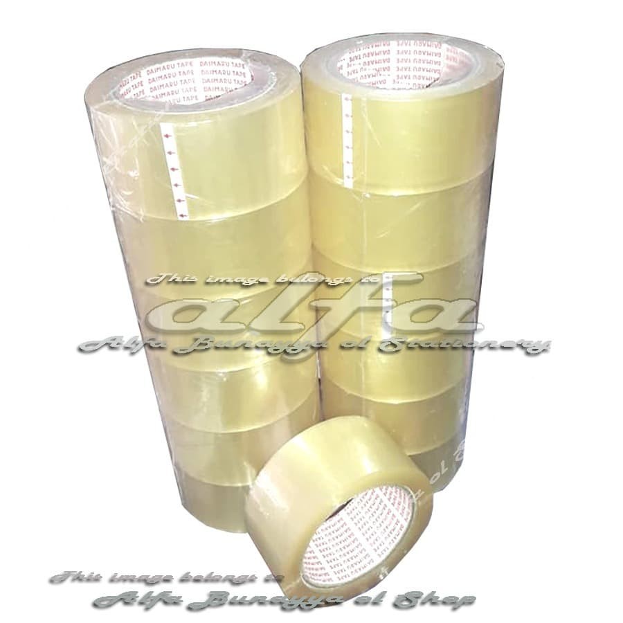 DAIMARU OPP Transparan 48mm x 90Yard - Lakban Bening Besar - Tape