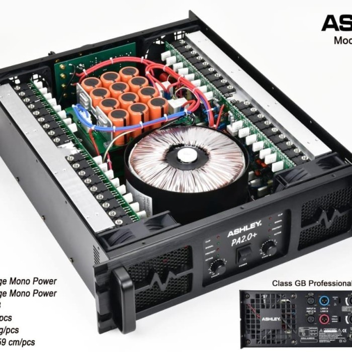 POWER ASHLEY PA2.0 ORIGINAL PA20 P A AMPLIFIER 2 CHANNEL TERBAIK