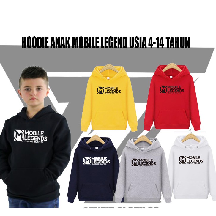 HOODIE ANAK MLBB USIA 4-13 TAHUN || HOODIE GAMING MOBA