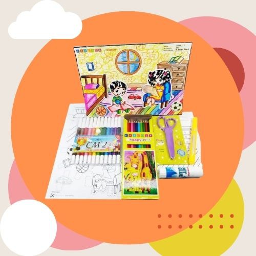 

Standard Paket Montase (Pensil Warna, Highlighter, Text Marker, Spidol, Gunting, Glue, Lem Kertas)