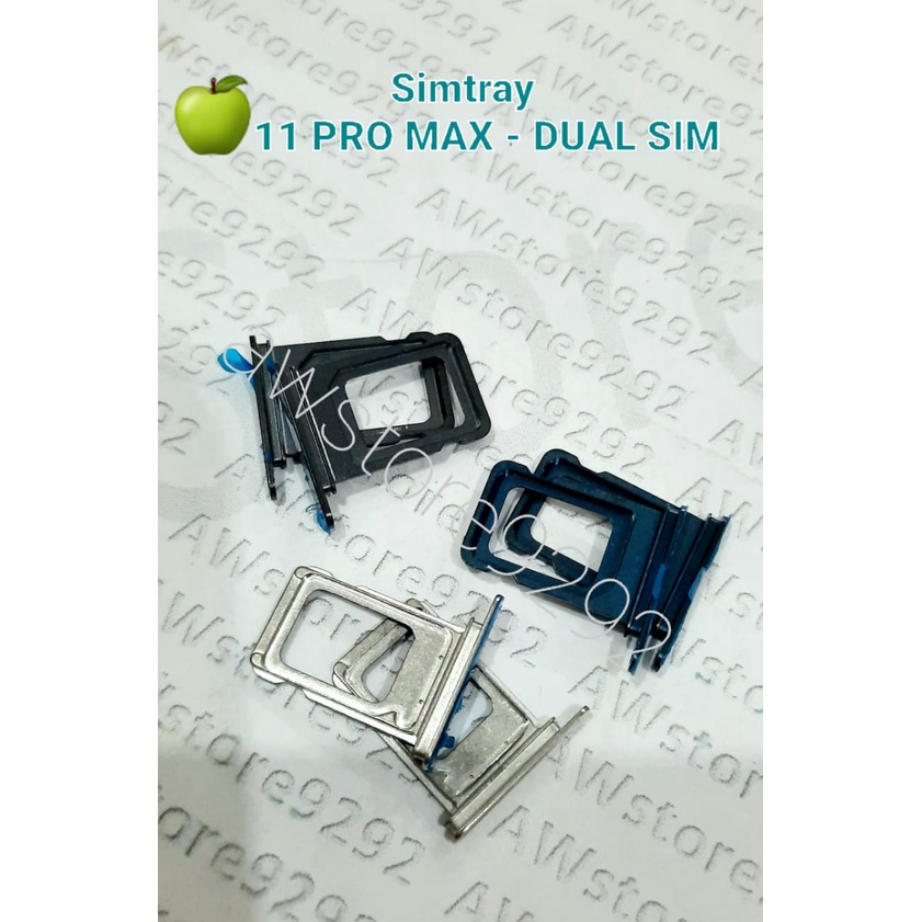 Slot Tempat Dudukan Kartu Simcard Sim card Lock Simtray Sim Tray iPhone 11 Pro / 11 Pro Max / IP11 Pro Max- DUAL SIM