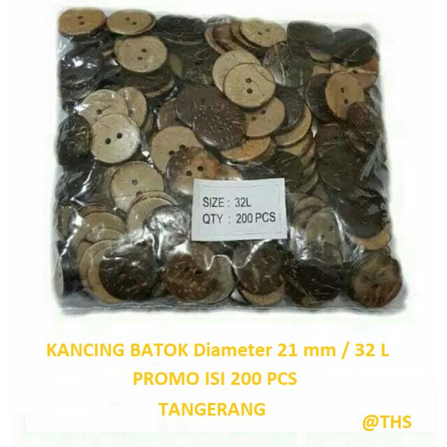 200 Pcs Kancing Batok Diameter 21 mm - Kancing Batok 21mm 32L