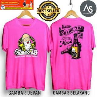  Kaos  distro  orang tua untuk pria  wanita warna  pink  size M 