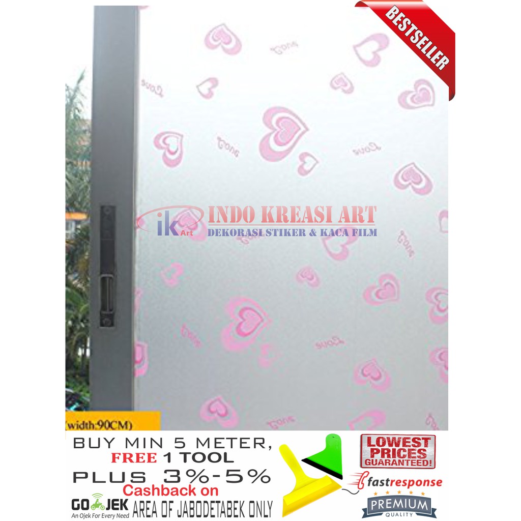 STIKER KACA STICKER KACA MOTIF LOVE 122 KACA FILM MOTIF PELAPIS KACA JENDELA