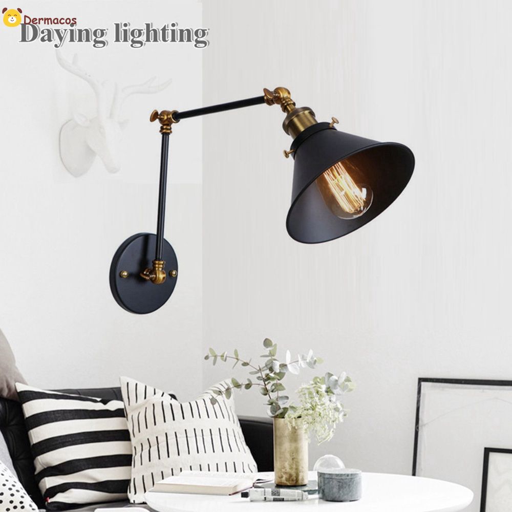 Lampu Dinding Sconce Industrial Retro Adjustable Untuk Dekorasi
