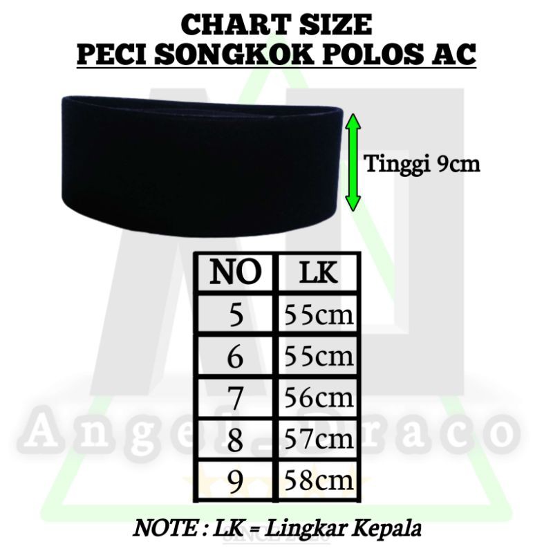 Peci Kujang / Peci Songkok Kujang / Peci Hitam Polos