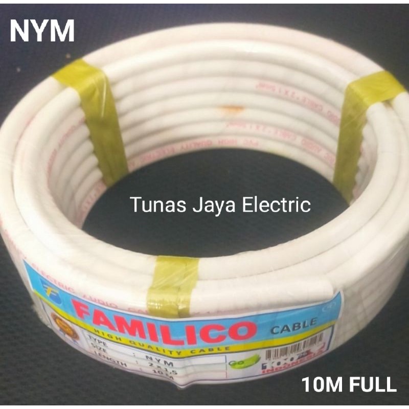 Kabel Listrik NYM 2x1,5mm @10M FAMILICO (Penampang dan Kawat Besar)