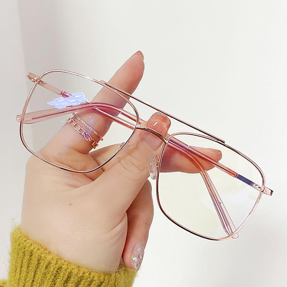 MXBEAUTY Frame Metal Spectacles Women Eye Glasses Anti Radiasi Untuk Wanita Anti Cahaya Biru Pria Kacamata Baca Kacamata Komputer Lensa Bening Kacamata Eyeglasses Optical Glasses