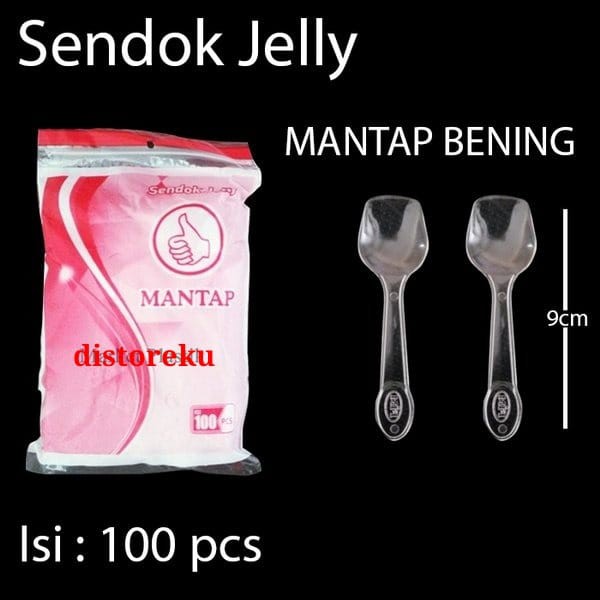 ISI 100pcs SENDOK JELLY pudding puding agar ice cream kecil ice cream BENING TRANSPARAN