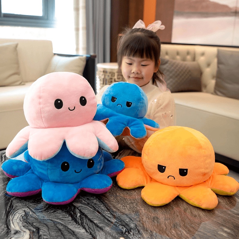 boneka gurita terbaru mainan anak perempuan boneka gurita reversible boneka viral boneka gurita ukur