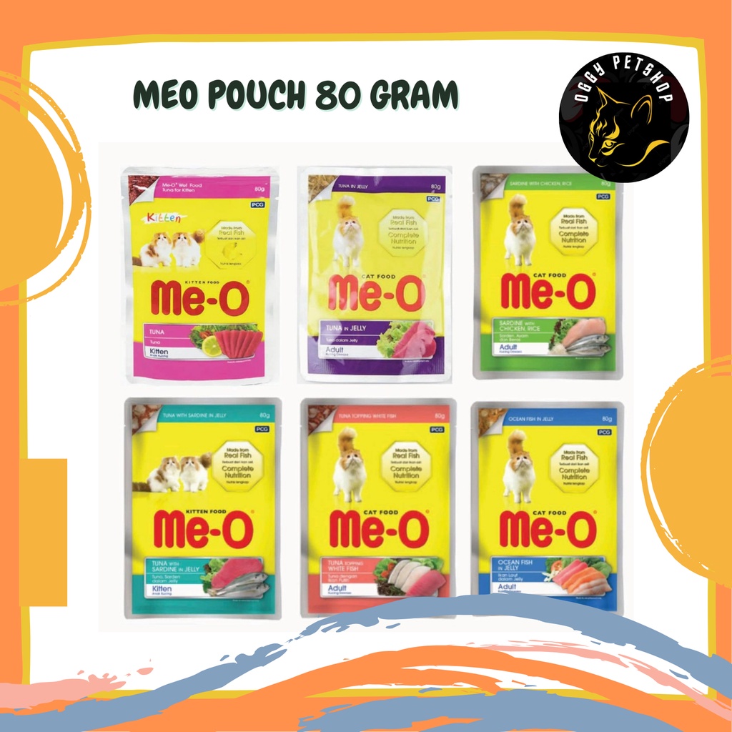 Meo Pouch Wet food Sachet Makanan Kucing Basah Meo - 80 gram