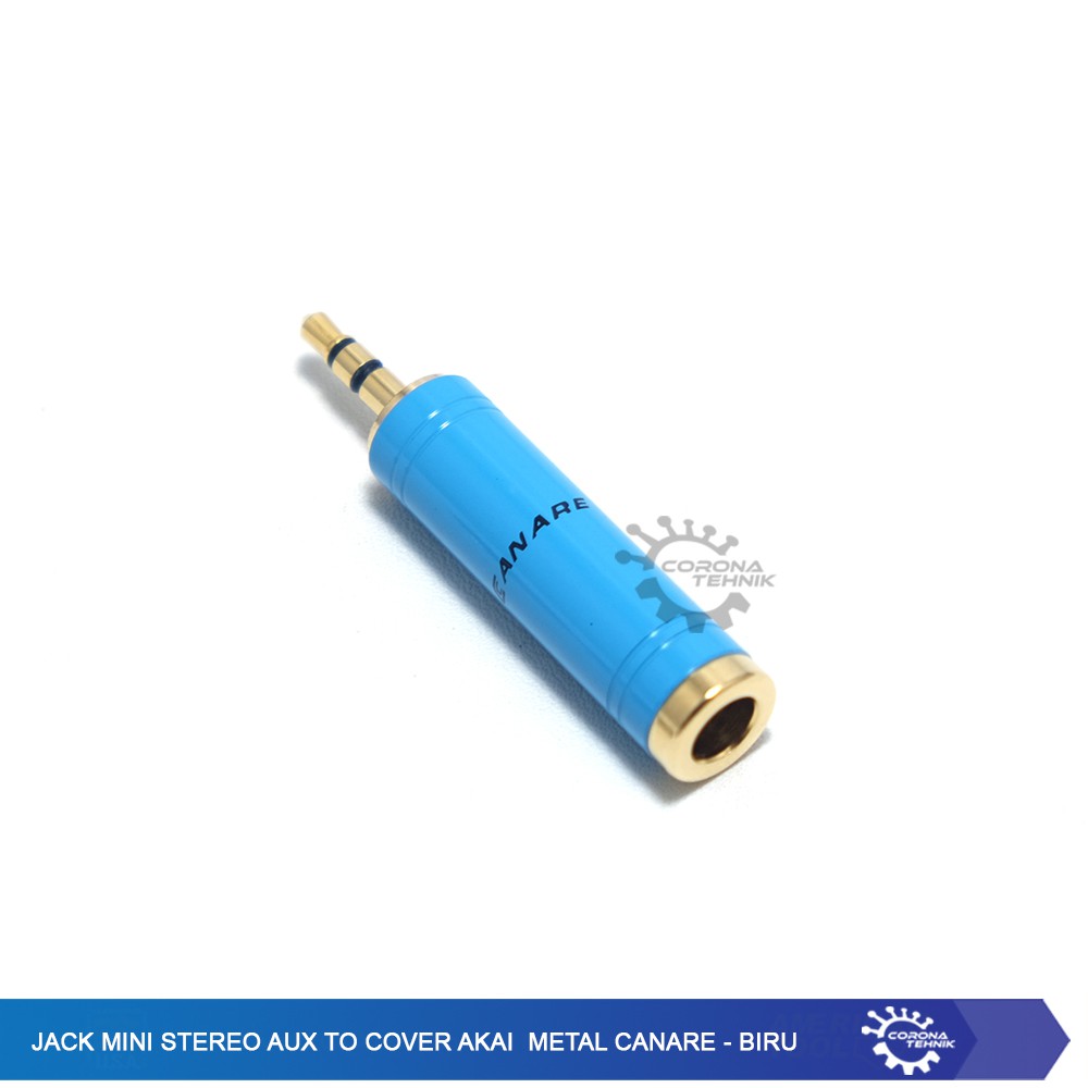 AUX to Cover Akai Metal Canare - Jack Mini Stereo - Biru