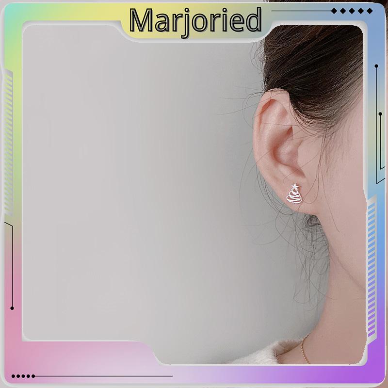 S925 Silver Stud Earrings untuk Siswa Perempuan Anting Desain Kecil Serbaguna Sederhana-MJD