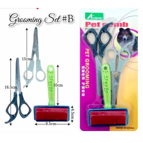 GROOMING SET B ( 2 MACAM GUNTING + SISIR )