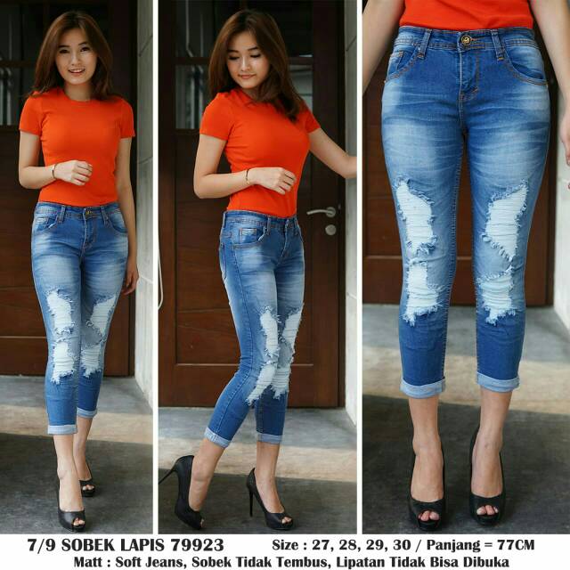Celana Jeans Wanita 7PER9 SOBEK LAPIS 79923