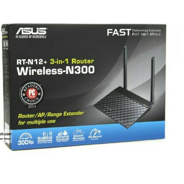 Asus Router RT-N12+ Wireless Router N300