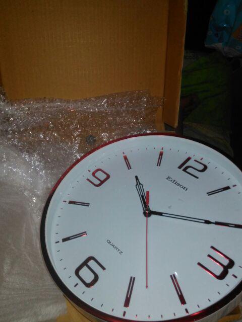 Jam Dinding Edison Edw 290 - T Bulat Minimalis Diameter 29 Cm Best Seller