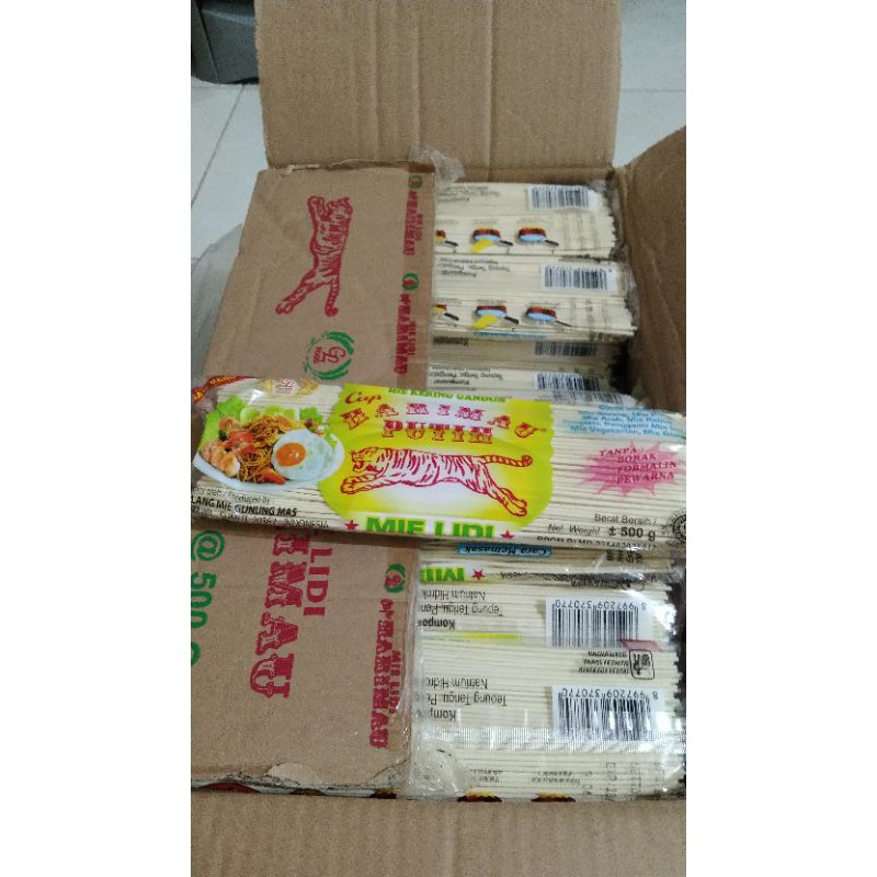 

MIE LIDI CAP HARIMAU PUTIH GL/MIE GOMAK PUTIH/MIE GOMAK MIE LIDI KHAS MEDAN SUMATERA.