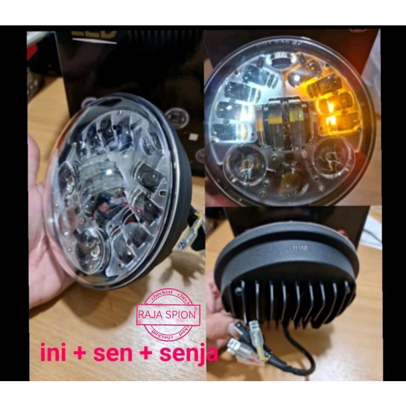 lampu daymaker 16 led 5.75inc/reflektor daymaker 16 led 5.75inc/lampu daymaker cb japstyle mm lampu daymaker 16 led dos hitam