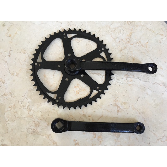 Crank 48t Fixie - Besi Ada Lecet Sepeda Fixed Gear Brain Lasco Driveline Samox Nexus United 46t 50t